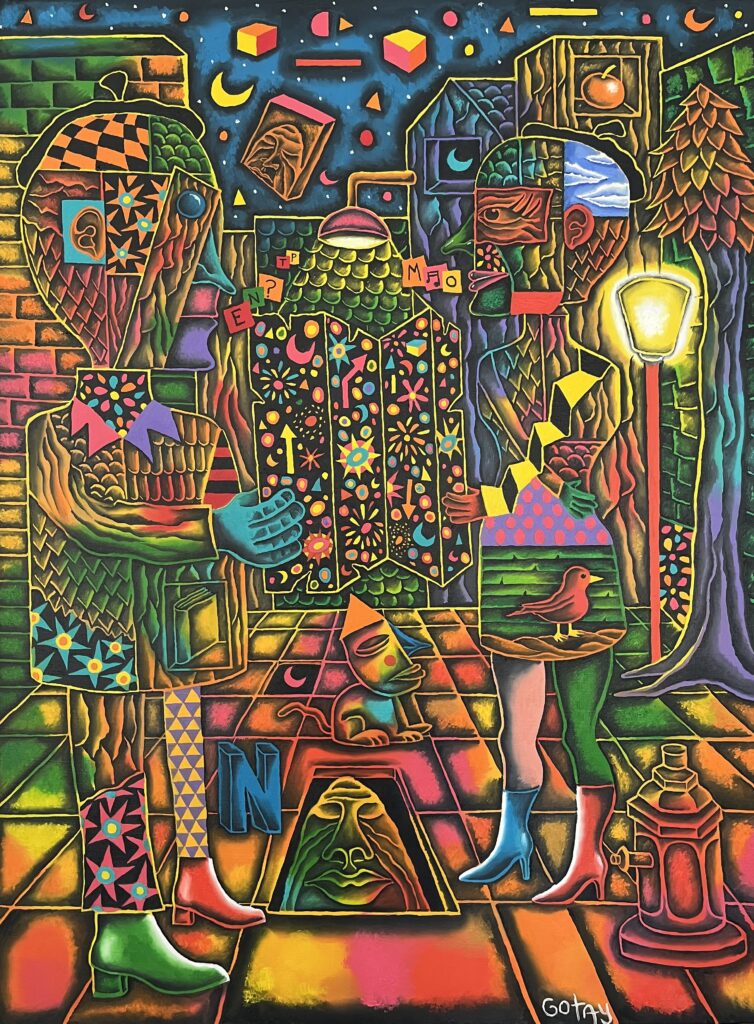 Poets consulting a map of the night